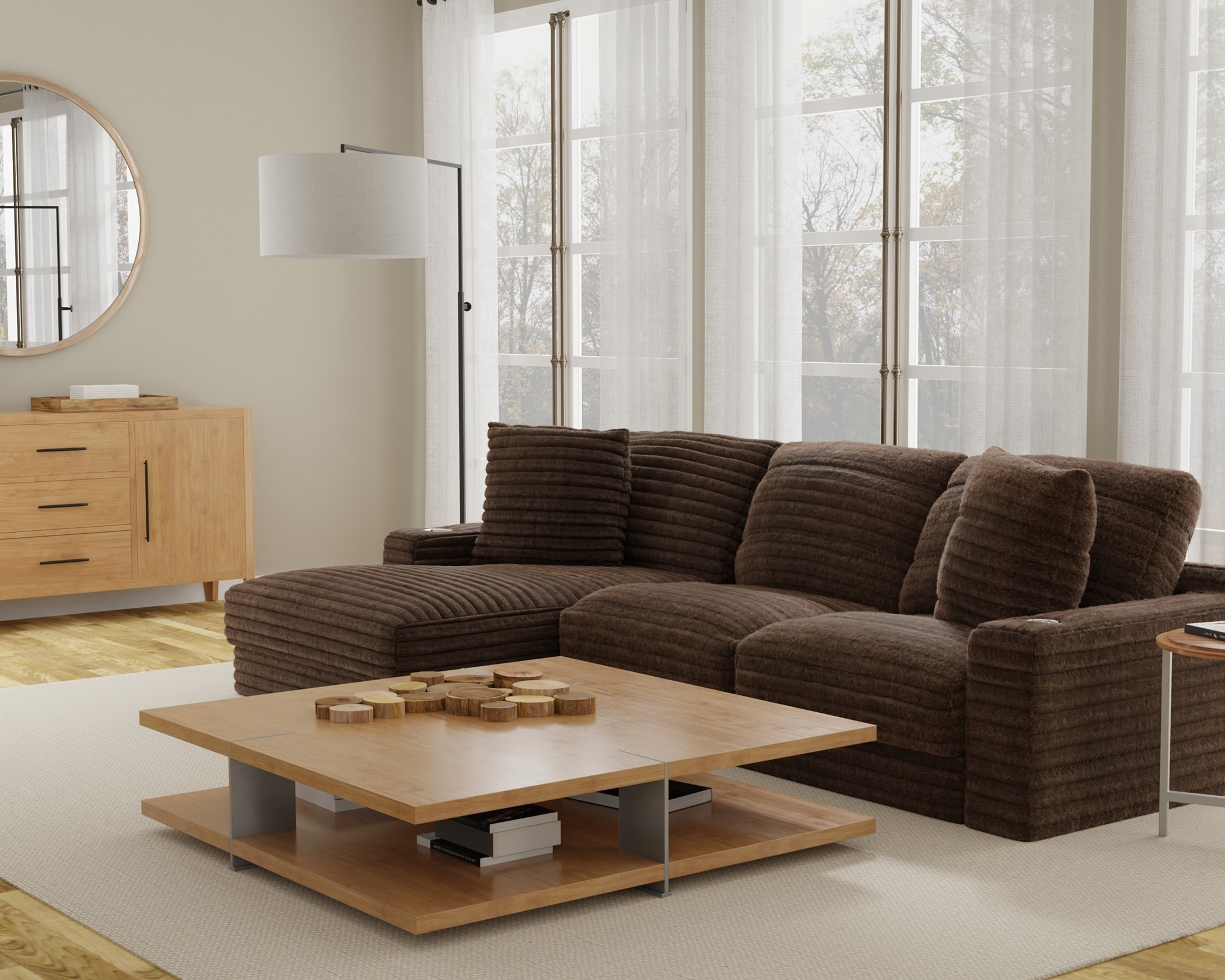 (image for) 3045 Chocolate Sectional Rev