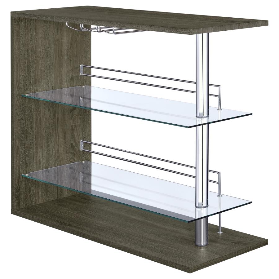 (image for) Prescott Rectangular Home Bar Table Weathered Grey