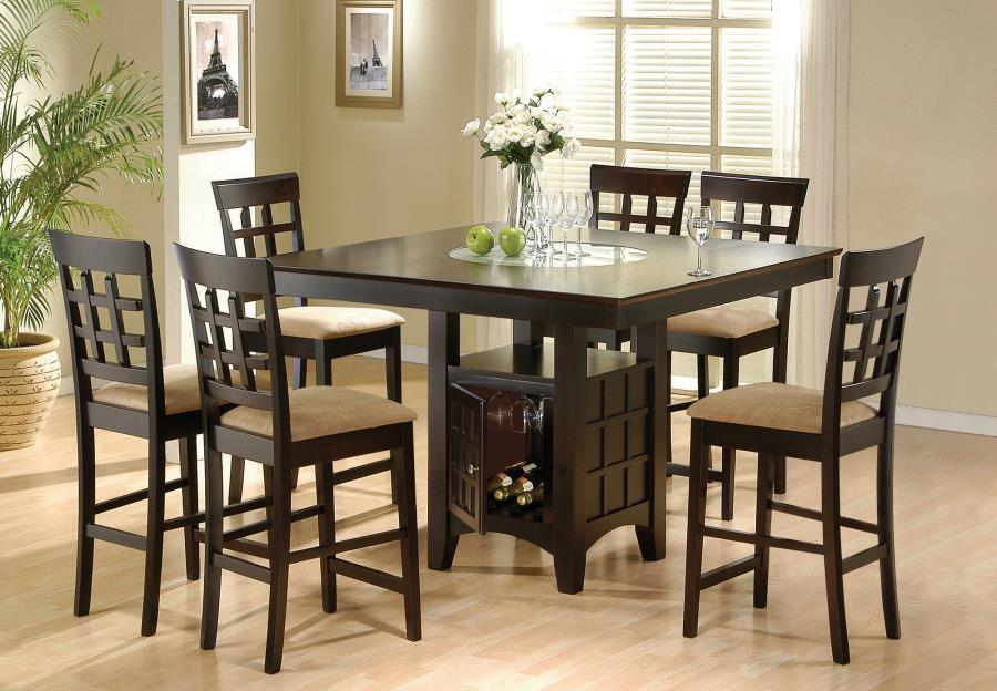 (image for) Gabriel 7-piece Square Counter Height Dining Set Cappuccino