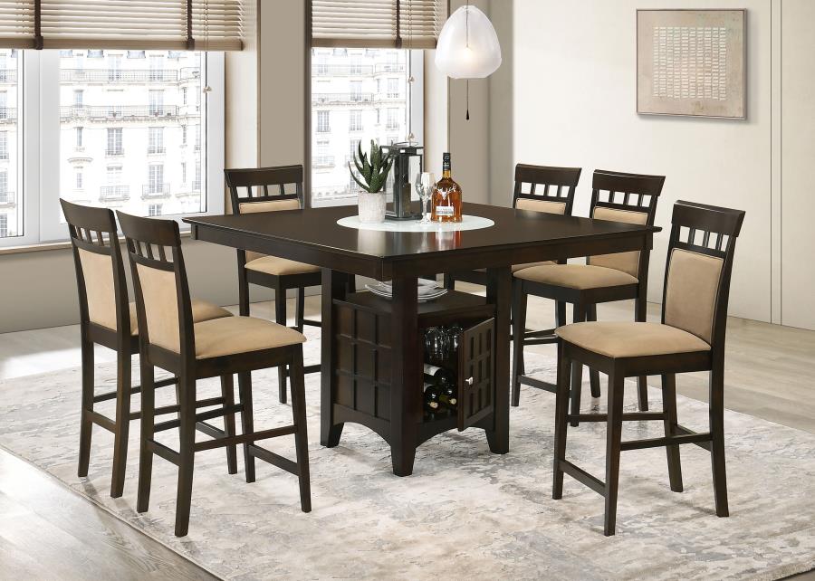 (image for) Gabriel 7-piece Square Counter Height Dining Set Cappuccino