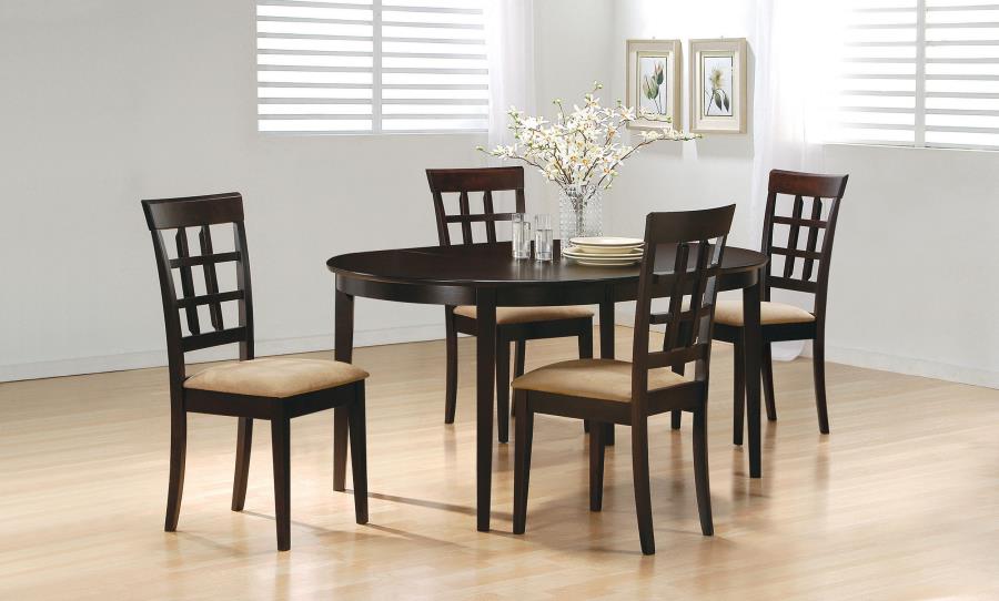 (image for) Gabriel 5-piece Extension Leaf Dining Table Set Cappuccino