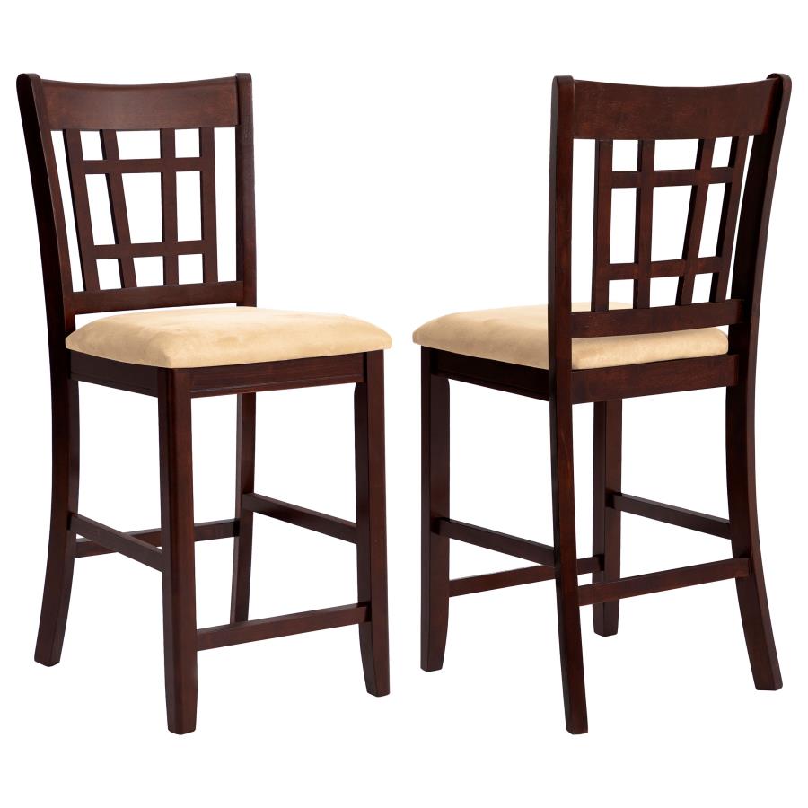 (image for) Lavon Wood Counter Chair Tan and Warm Brown (Set of 2)