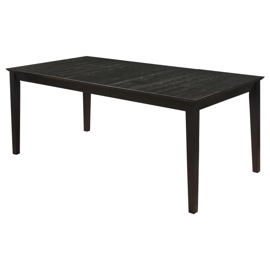 (image for) Louise Rectangular 78-inch Extension Leaf Dining Table Black