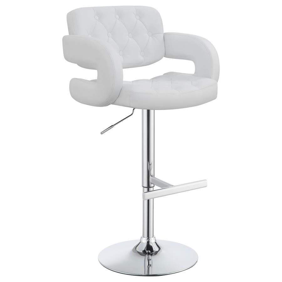 (image for) Brandi Adjustable Bar Stool Chrome and White