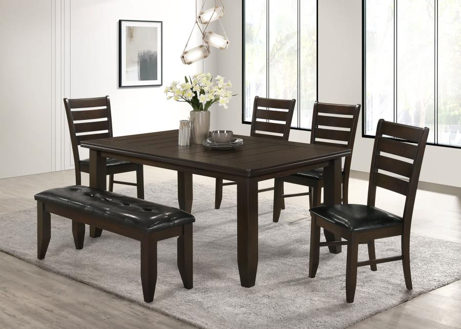 (image for) Dalila 6-piece Rectangular Dining Table Set Cappuccino