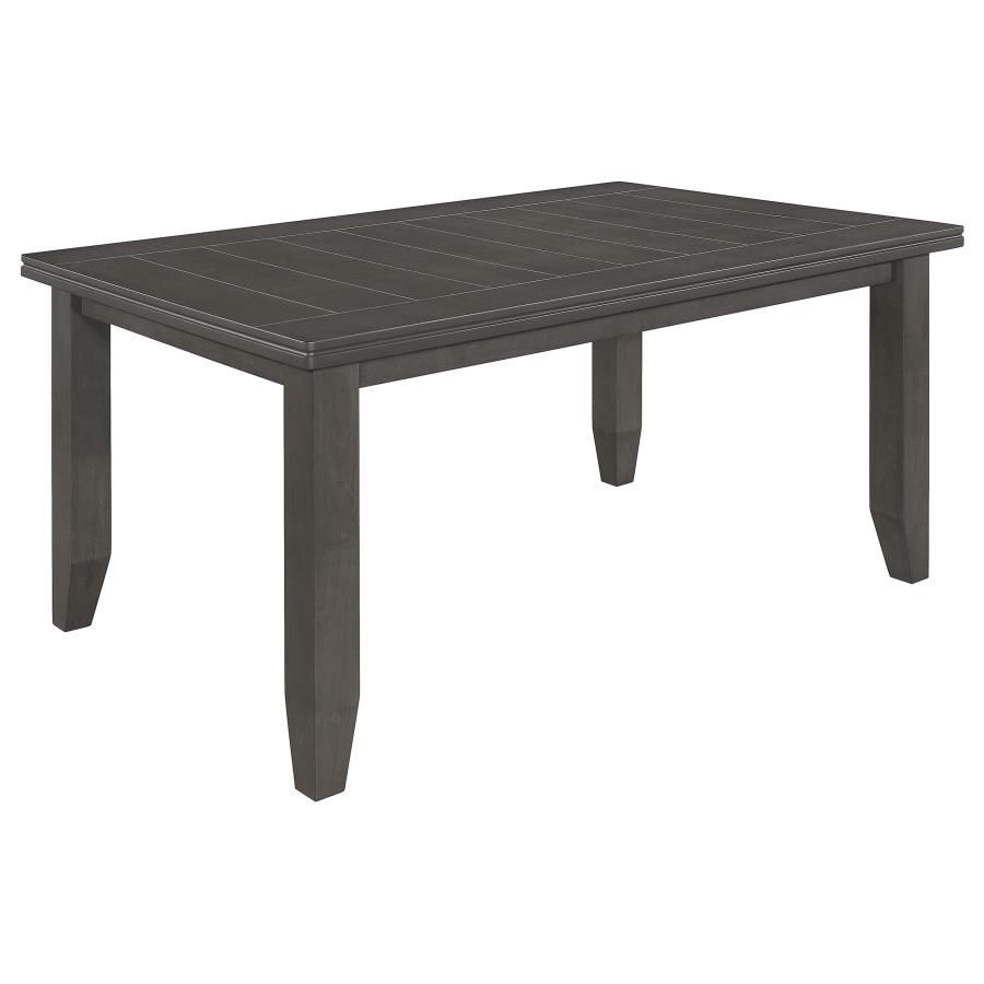 (image for) Dalila Rectangular 66-inch Wood Dining Table Dark Grey