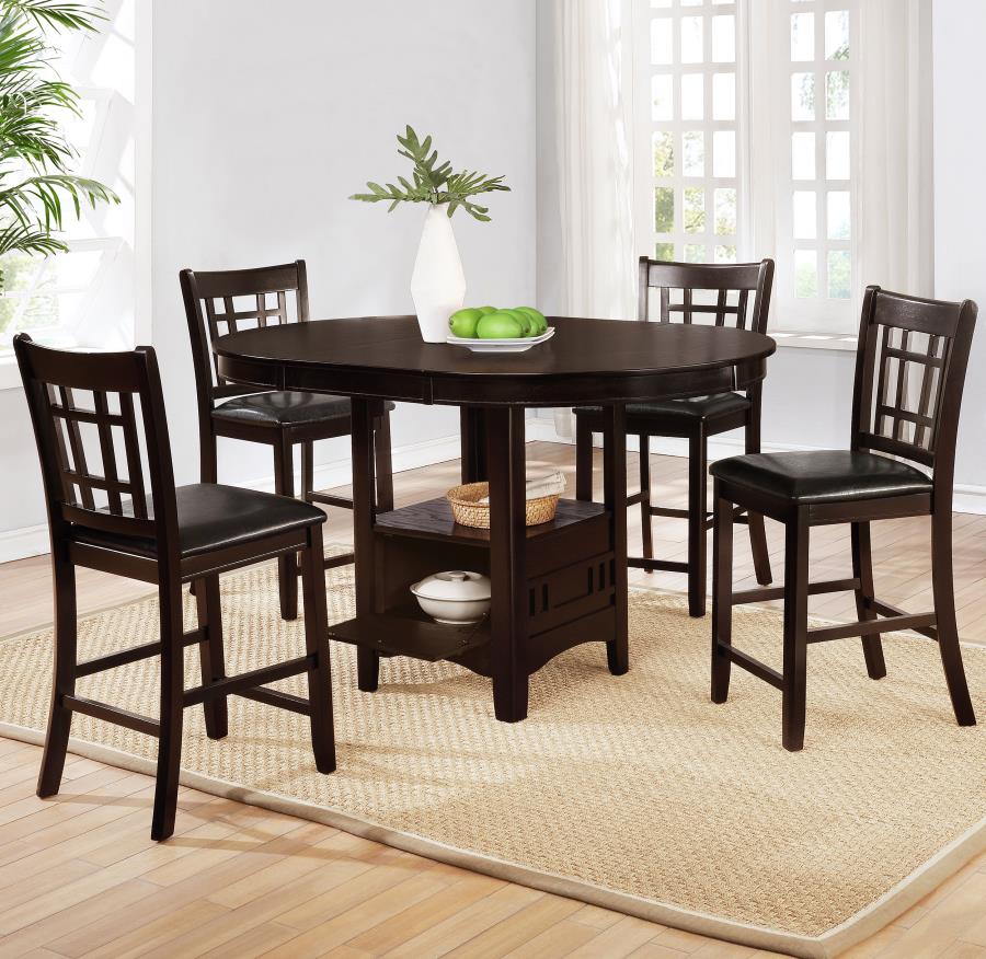 (image for) Lavon 5-piece Oval Counter Height Dining Set Espresso