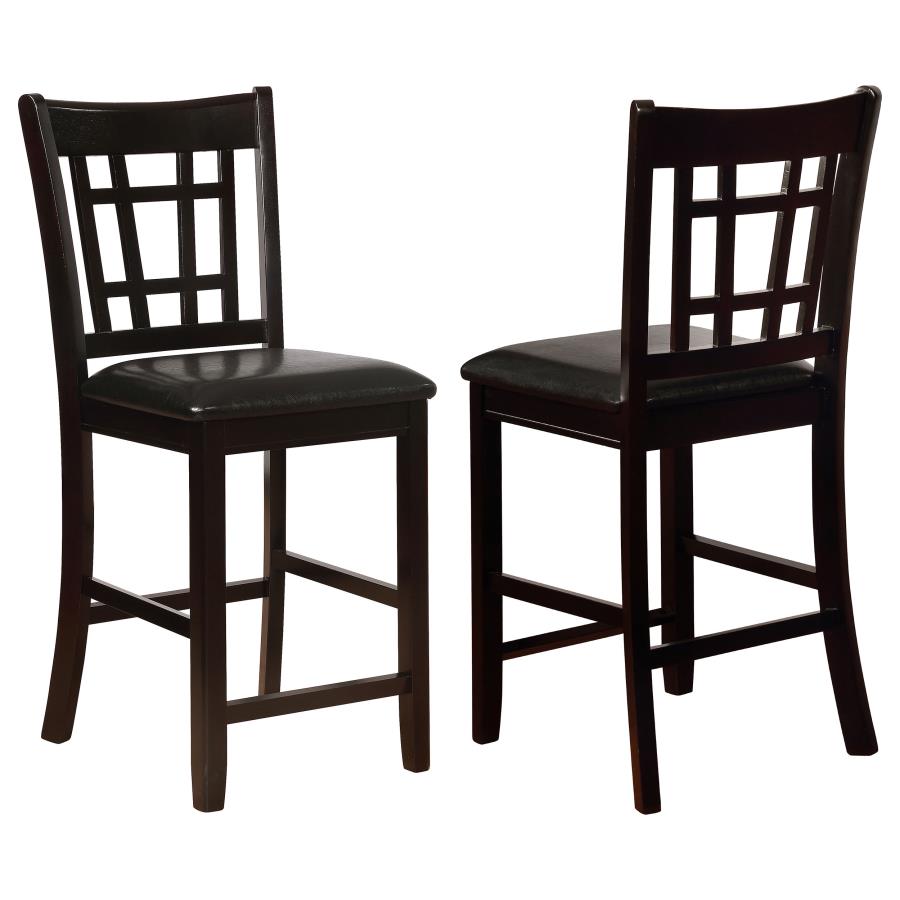 (image for) Lavon Wood Counter Chair Black and Espresso (Set of 2)