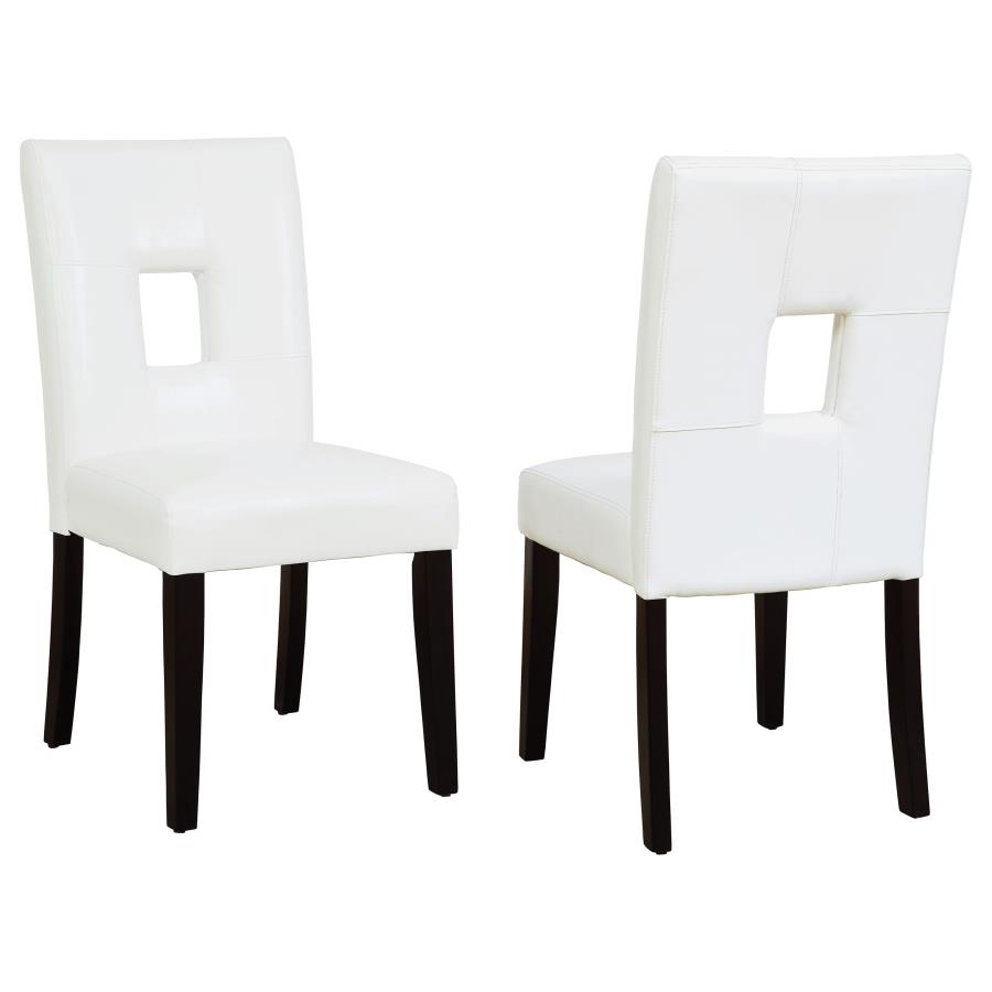 (image for) Shannon Upholstered Dining Side Chair White (Set of 2)