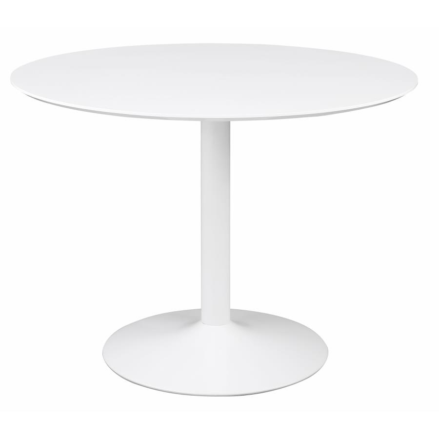 (image for) Lowry Round 40-inch Wood Top Dining Table White