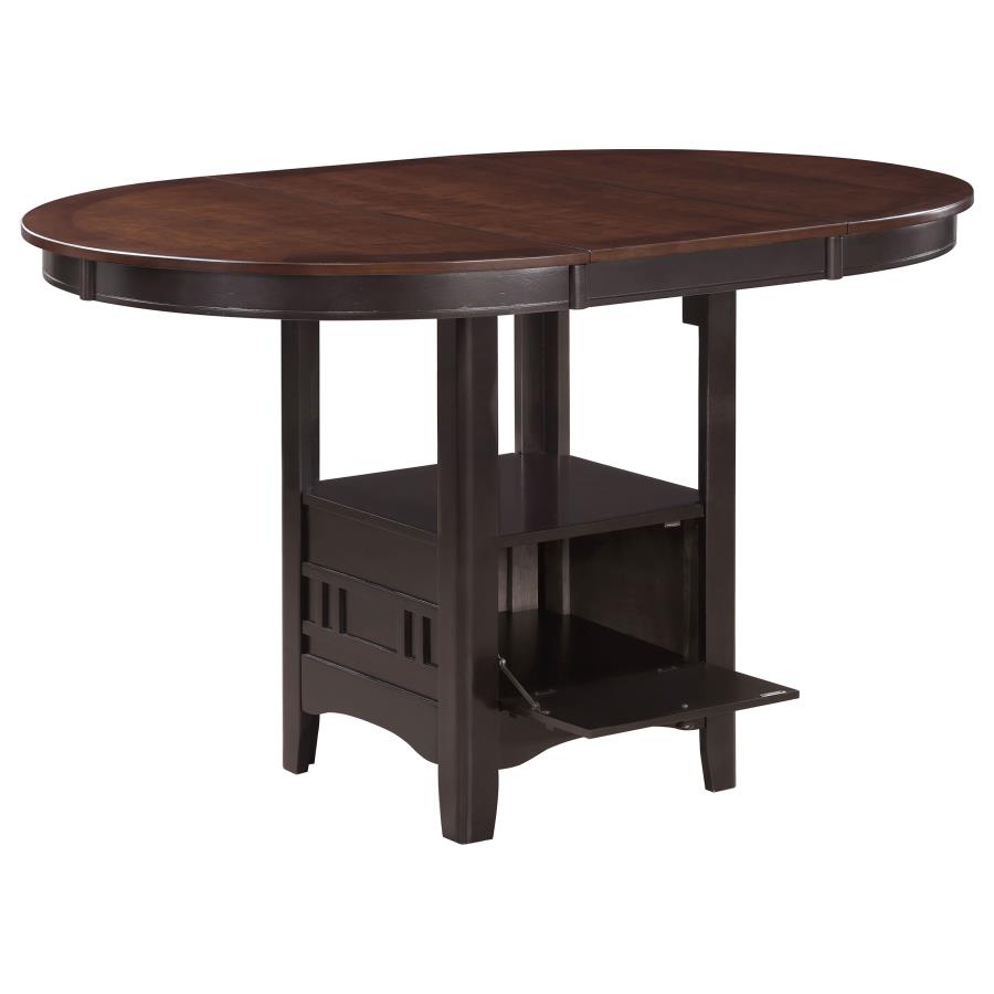 (image for) Lavon Oval 60-inch Extension Counter Dining Table Chestnut