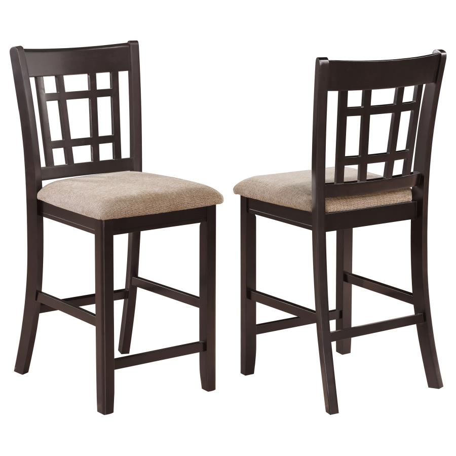 (image for) Lavon Wood Counter Chair Tan and Espresso (Set of 2)