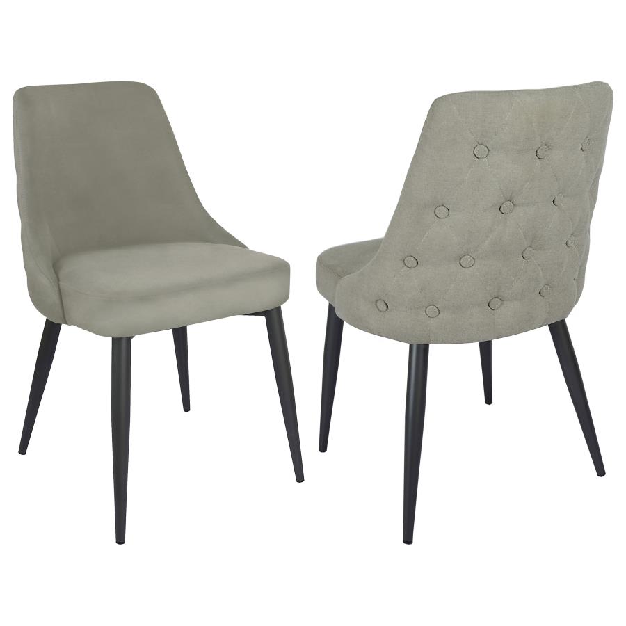 (image for) Cosmo Upholstered Dining Side Chair Light Grey (Set of 2)