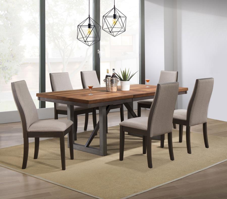 (image for) Spring Creek 7-piece Rectangular Dining Table Set Taupe