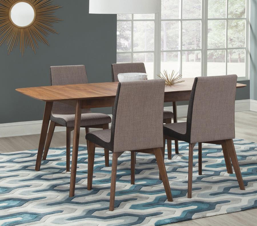 (image for) Redbridge 5-piece Rectangular Dining Set Natural Walnut