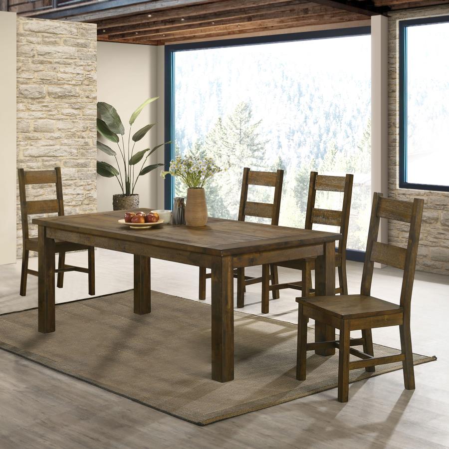 (image for) Coleman 5-piece Rectangular Dining Set Rustic Golden Brown