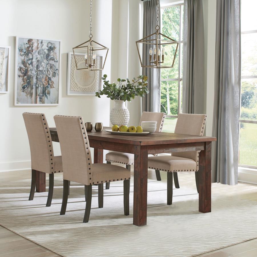 (image for) Coleman 5-piece Rectangular Dining Set Rustic Golden Brown