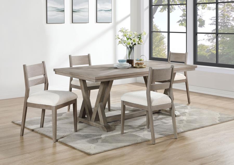 (image for) Cornelia 5-piece Rectangular Dining Table Set Coastal Grey 