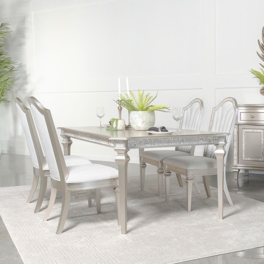 (image for) Evangeline 5-piece Extension Leaf Dining Set Silver Oak