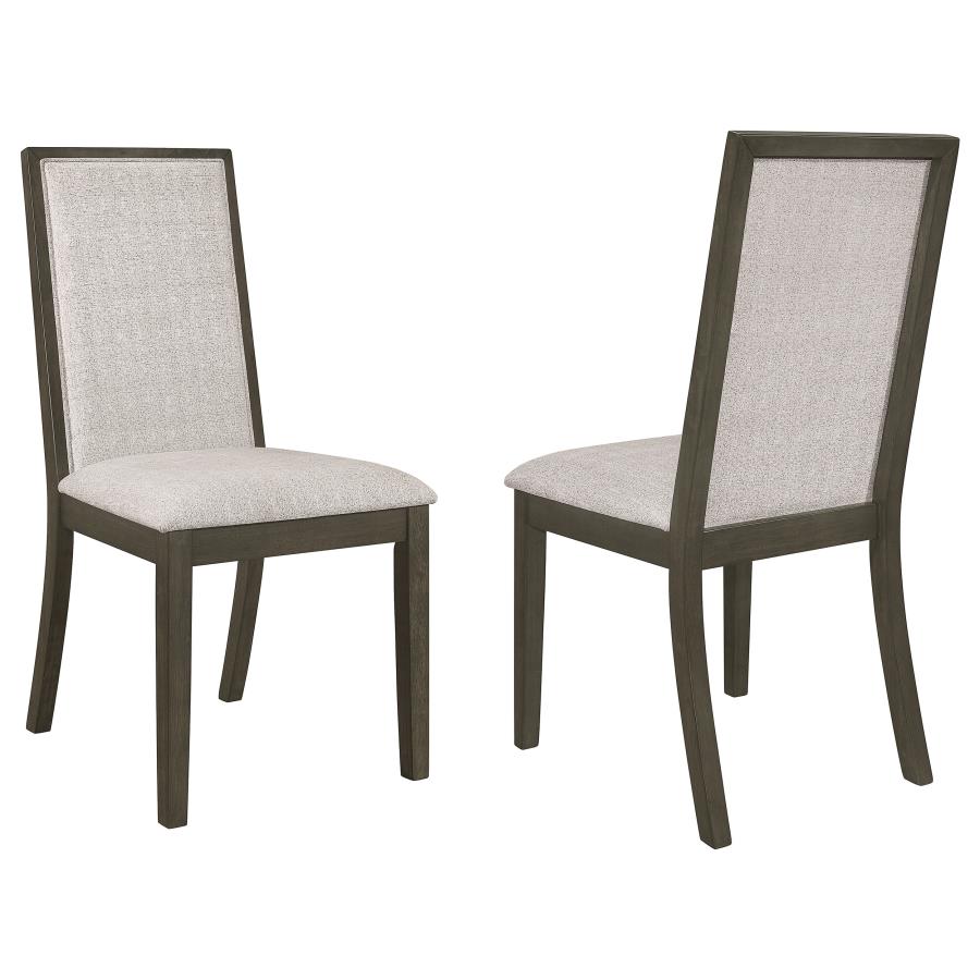 (image for) Kelly Upholstered Dining Side Chair Dark Grey (Set of 2)