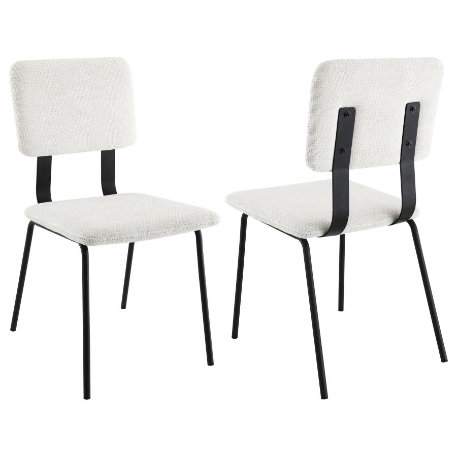 (image for) Calla Fabric Upholstered Dining Side Chair White (Set of 2)