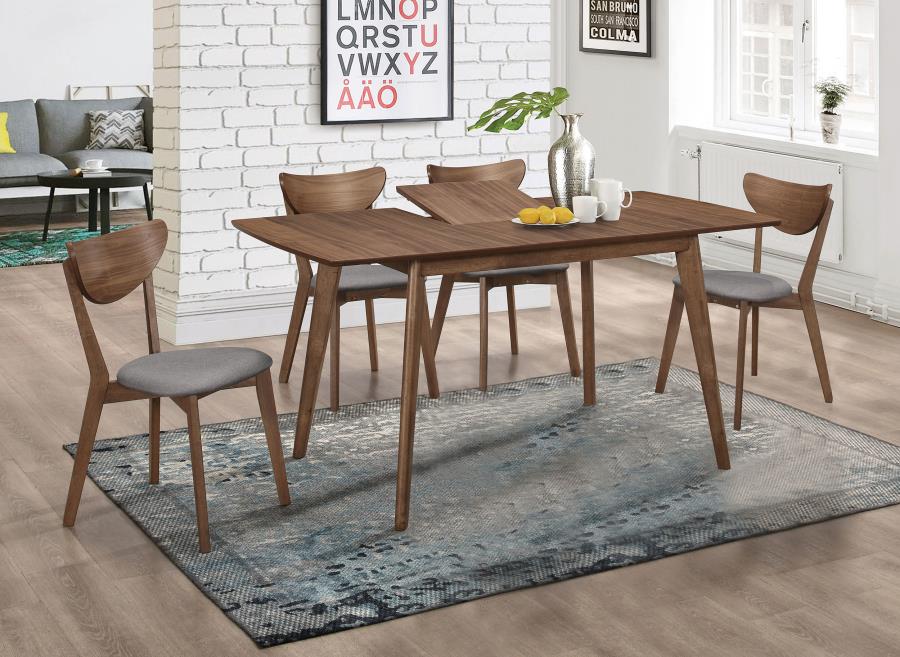 (image for) Alfredo 5-piece Butterfly Leaf Dining Set Natural Walnut