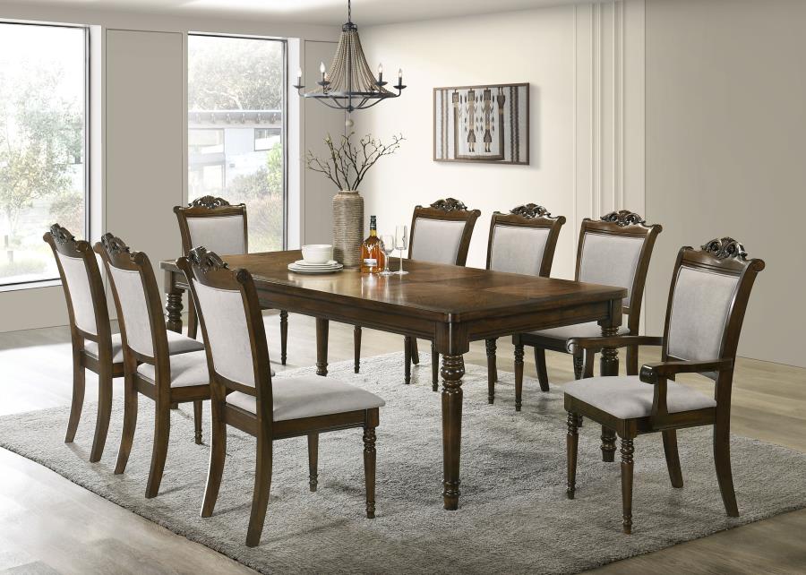 (image for) Willowbrook 9-piece Rectangular Dining Table Set Chestnut