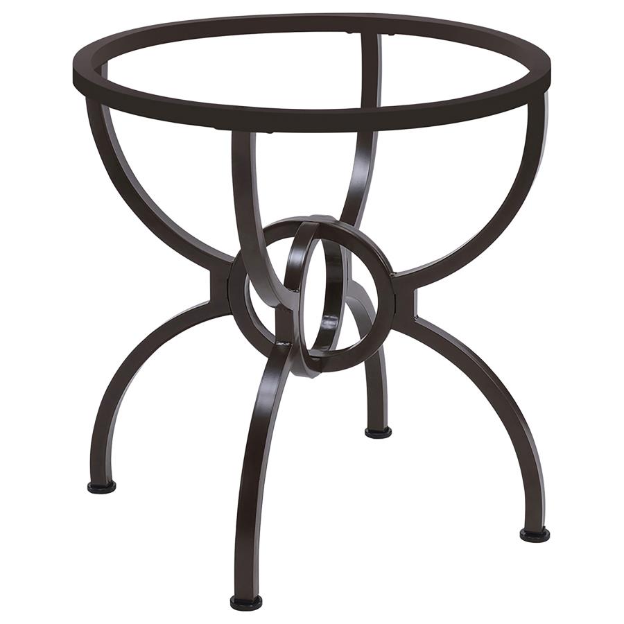 (image for) Aviano Round Metal Dining Table Base Gunmetal