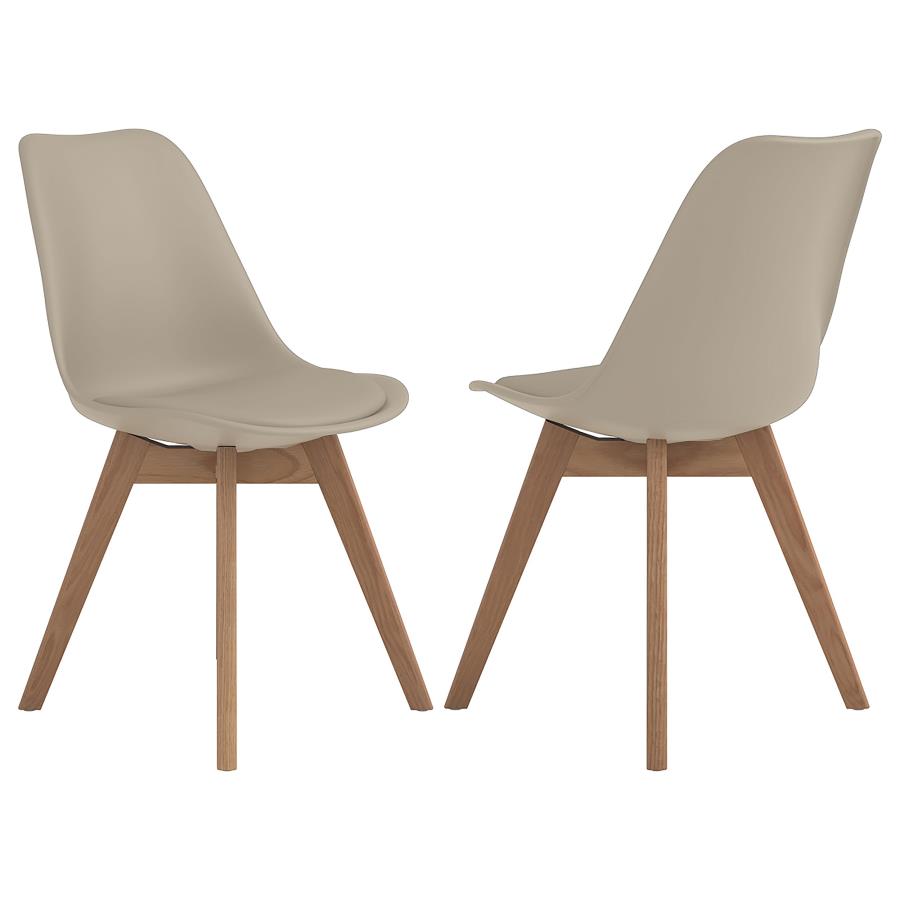 (image for) Caballo Polypropylene Dining Side Chair Tan (Set of 2)