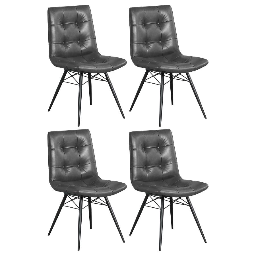 (image for) Aiken Upholstered Dining Side Chair Charcoal (Set of 4)