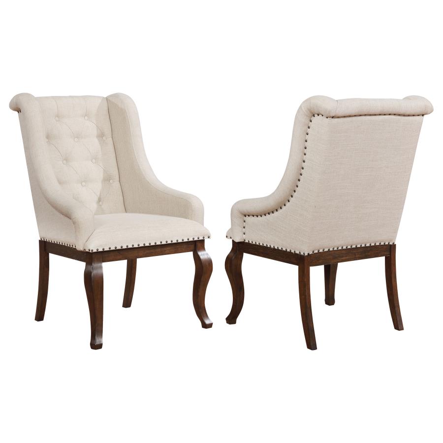 (image for) Brockway Upholstered Arm Chair Barley Java (Set of 2)