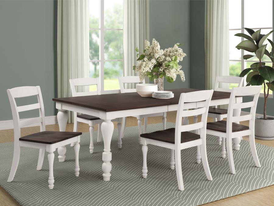 (image for) Madelyn 7-piece Rectangular Dining Table Set Coastal White