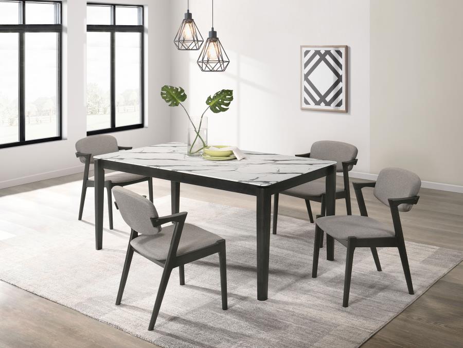 (image for) Stevie 5-piece Rectangular Dining Table Set White and Black