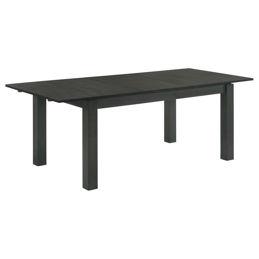 (image for) Jakob Rectangular 83-inch Extension Leaf Dining Table Black