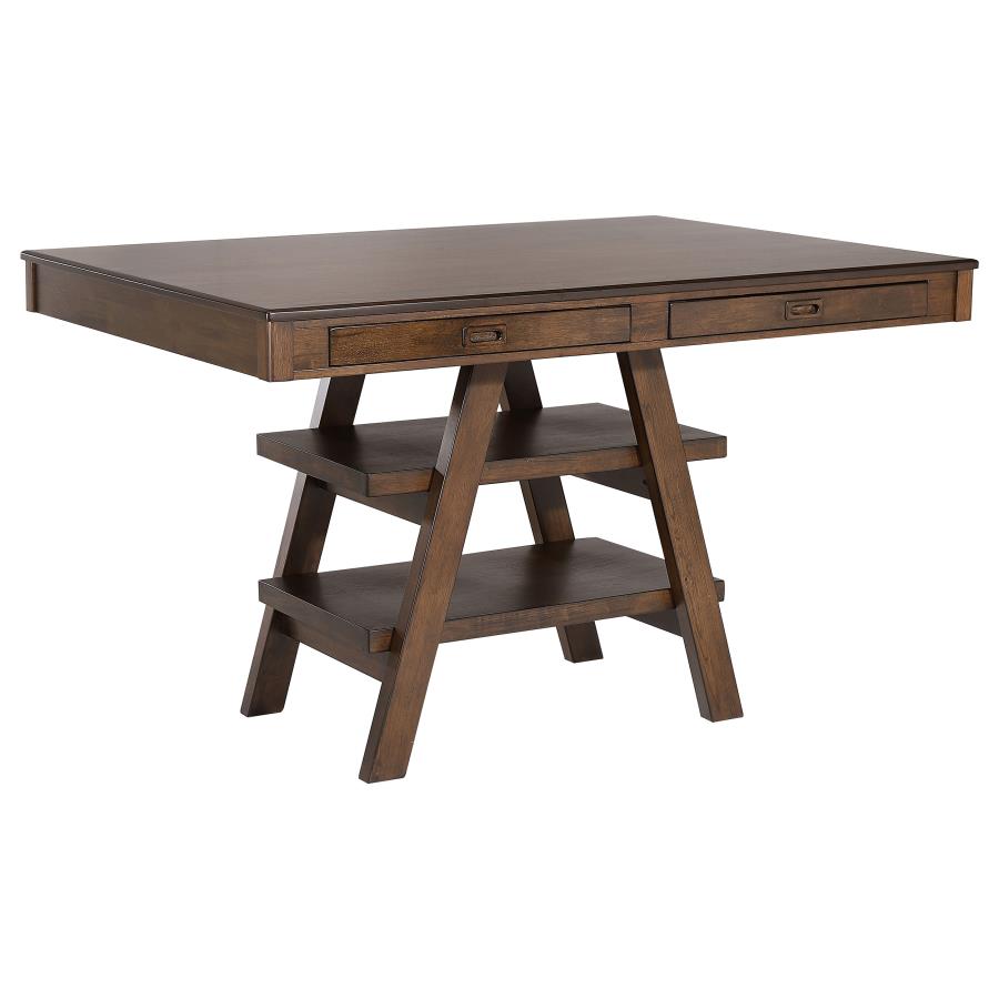 (image for) Dewey Rectangular 60-inch Counter Height Dining Table Walnut