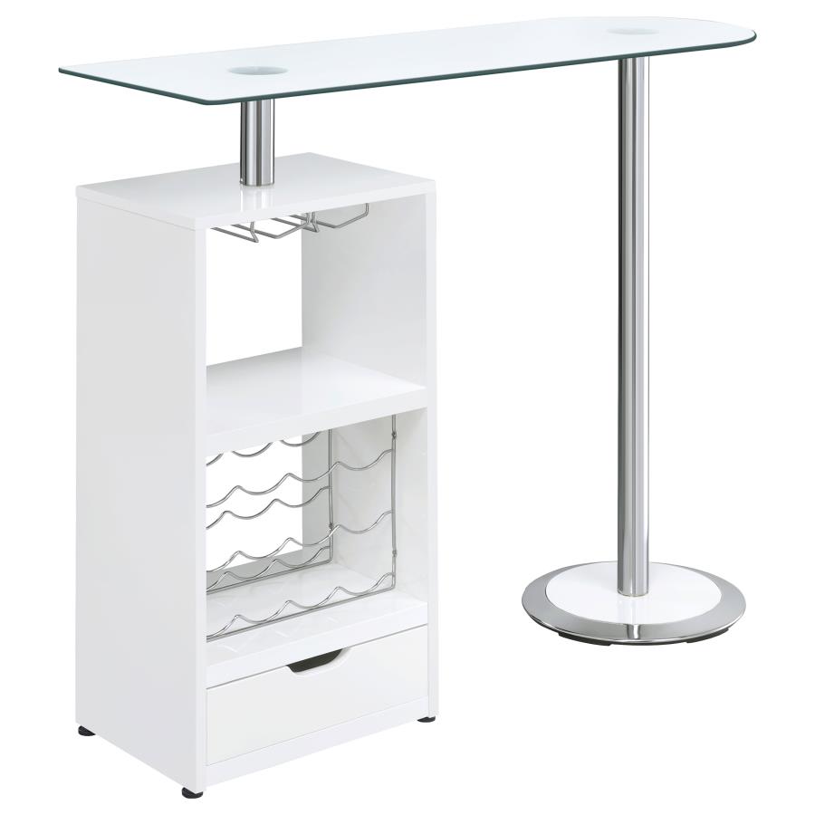 (image for) Koufax 1-drawer Bar Table Glossy White