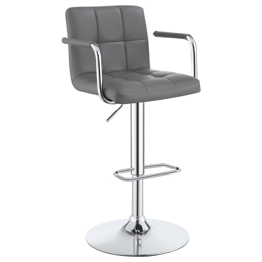 (image for) Palomar Adjustable Height Bar Stool Grey and Chrome