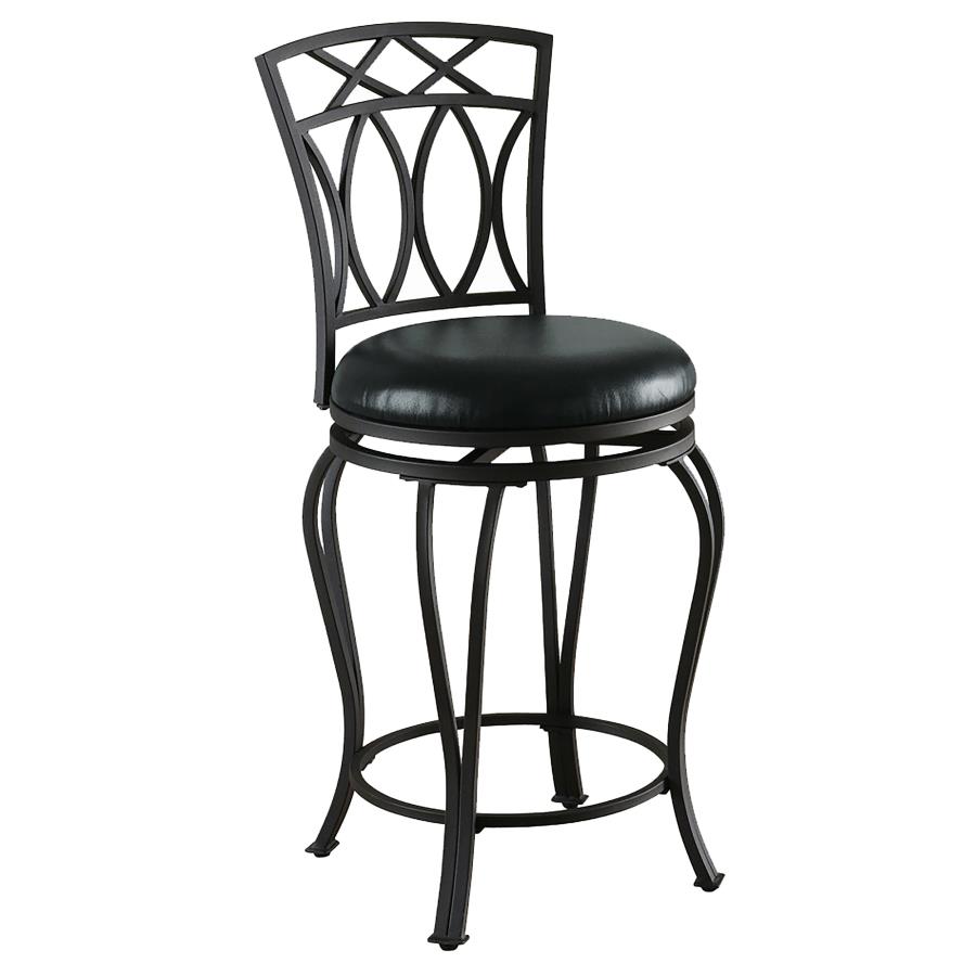 (image for) Adamsville Upholstered Swivel Counter Height Stool Black