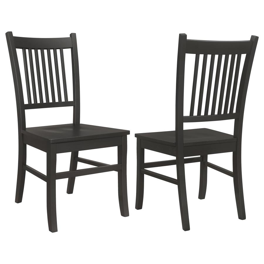 (image for) Marbrisa Wood Dining Side Chair Matte Black (Set of 2)