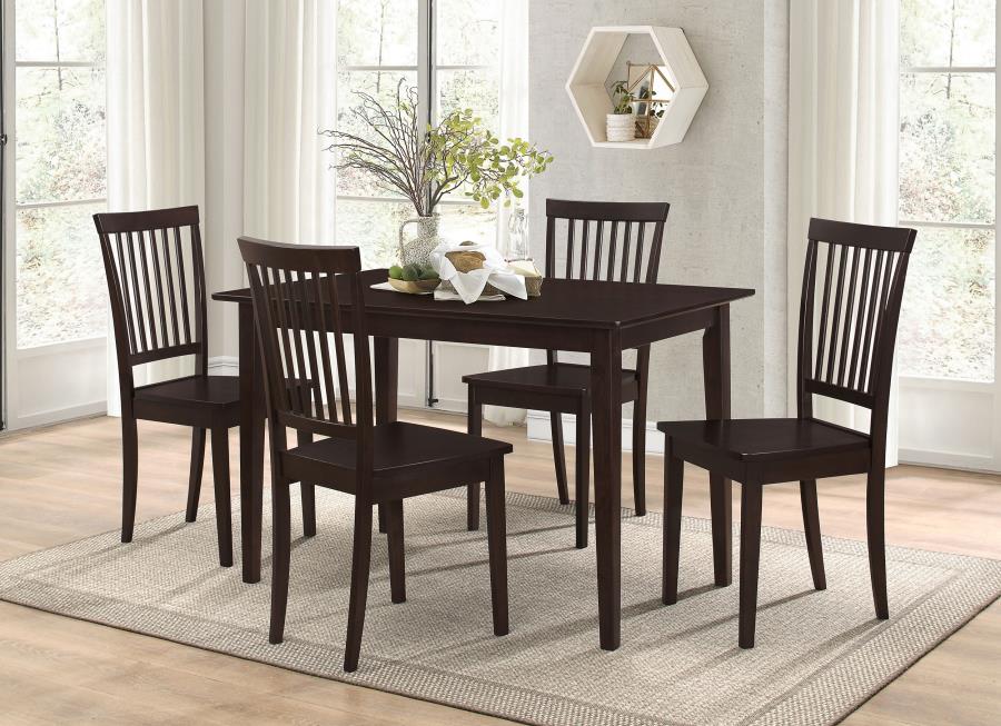 (image for) Gomez 5-piece Rectangular Dining Table Set Cappuccino