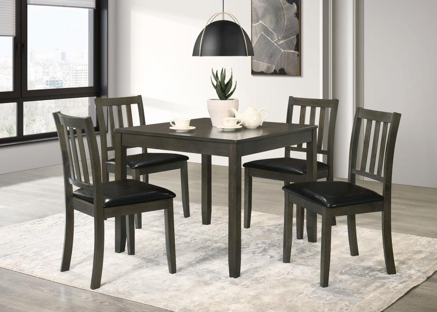 (image for) Parkwood 5-piece Square Dining Table Set Charcoal