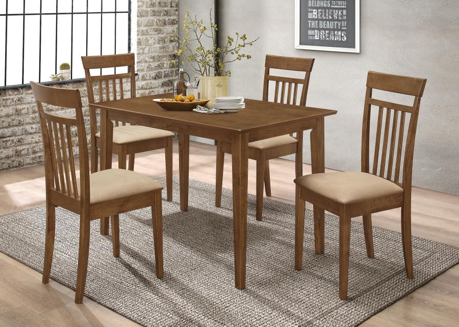 (image for) Robles 5-piece Rectangular Dining Table Set Chestnut