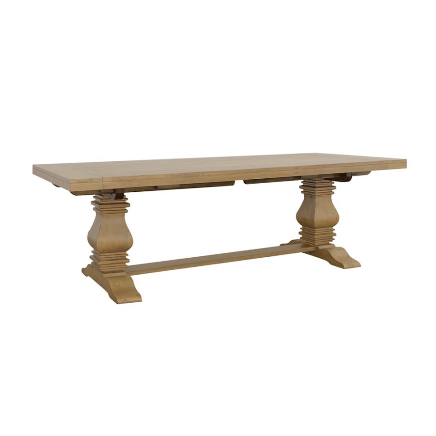 (image for) Florence 126-inch Extension Dining Table Rustic Honey