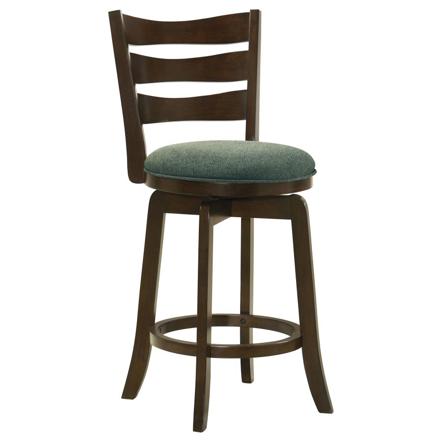 (image for) Murphy Wood Counter Height Swivel Bar Chair Hunter Green