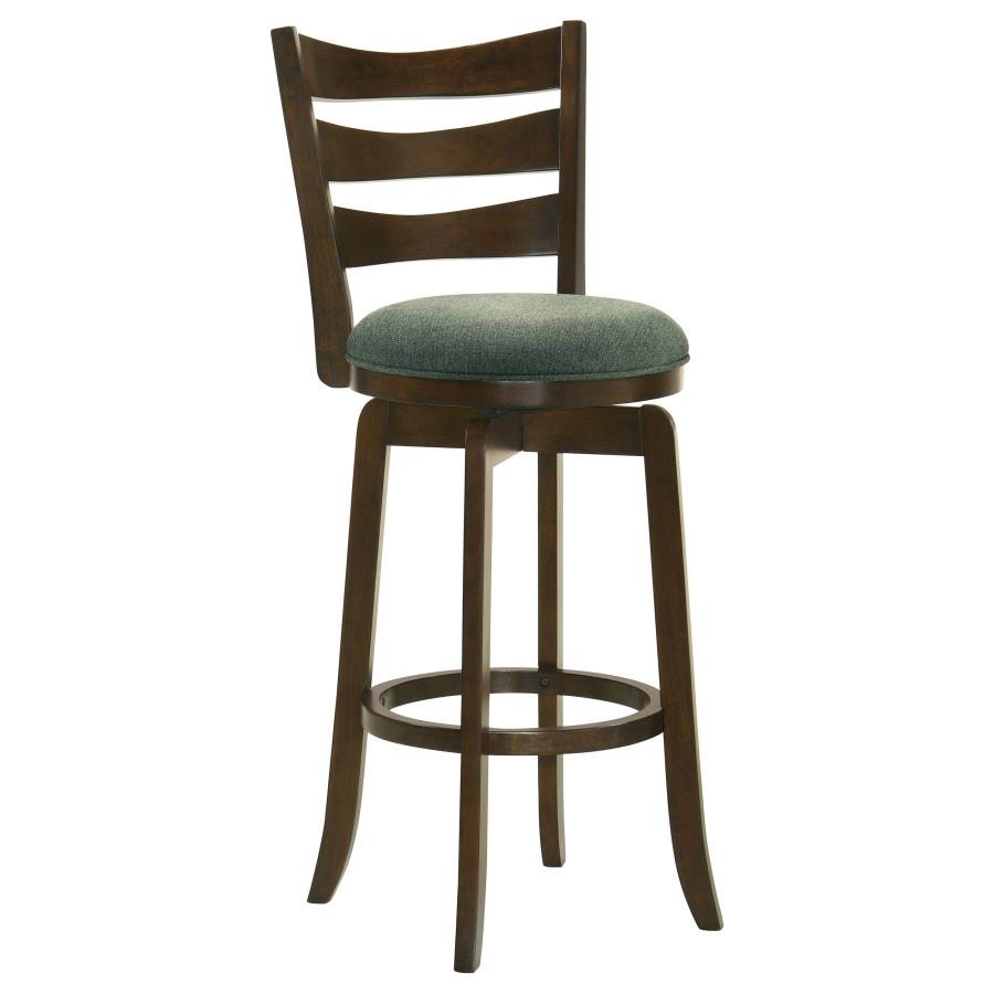 (image for) Murphy Wood Pub Height Swivel Bar Chair Hunter Green