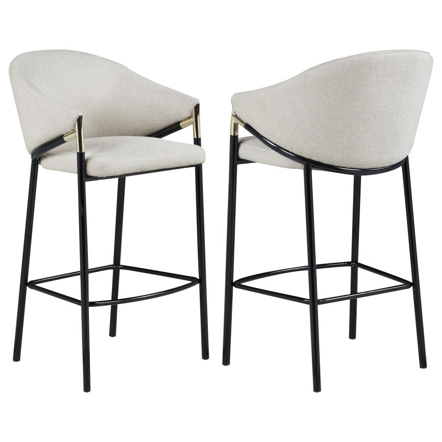 (image for) Chadwick Fabric Upholstered Bar Chair Beige (Set of 2)