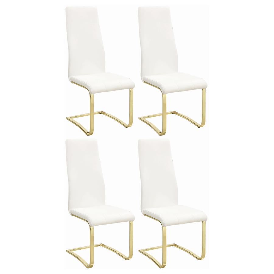 (image for) Montclair Upholstered Dining Side Chair White (Set of 4)