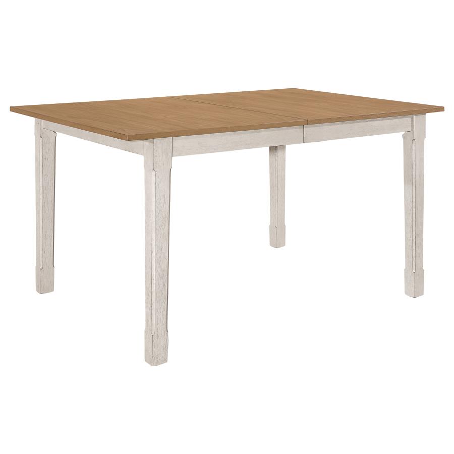 (image for) Kirby 71-inch Extension Leaf Dining Table Rustic Off White