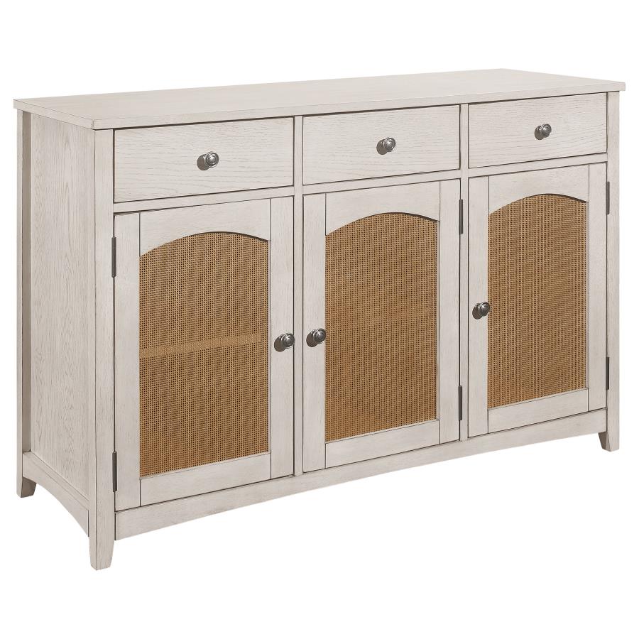 (image for) Kirby 3-drawer Sideboard Buffet Cabinet Rustic Off White