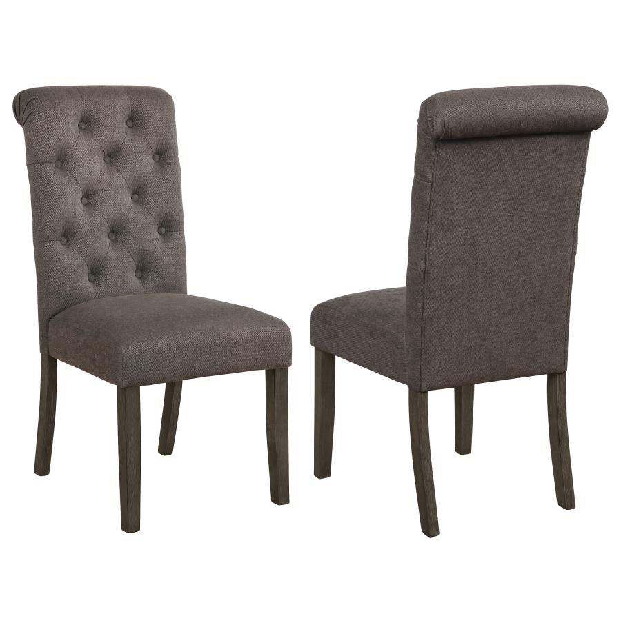 (image for) Balboa Fabric Upholstered Dining Side Chair Grey (Set of 2)